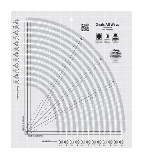Quilt Ruler Creative Grids Ovals All Ways