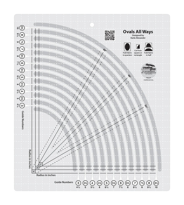Quilt Ruler Creative Grids Ovals All Ways