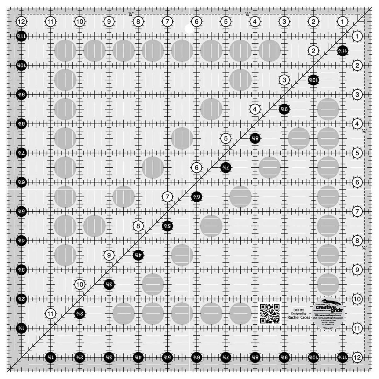 Quilt Ruler 12-1/2in Square