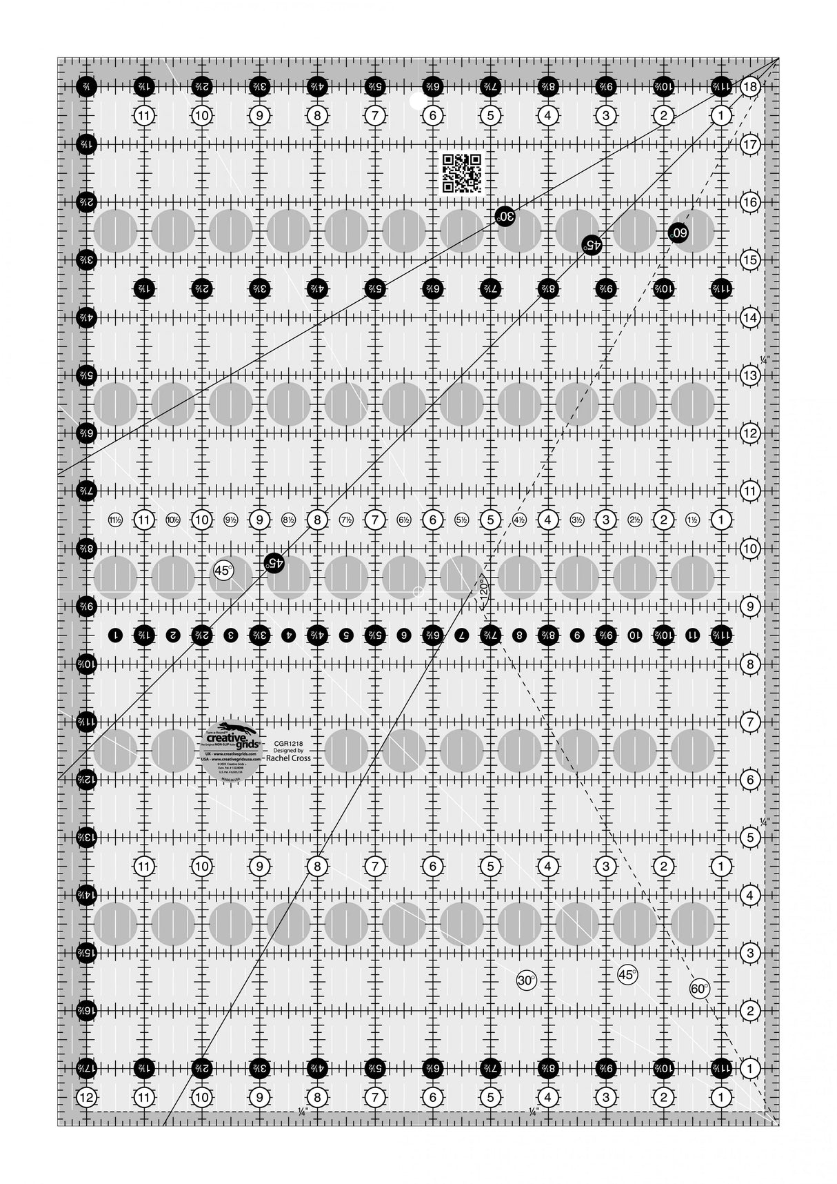 Quilt Ruler 12-1/2in x 18-1/2in Creative Grids