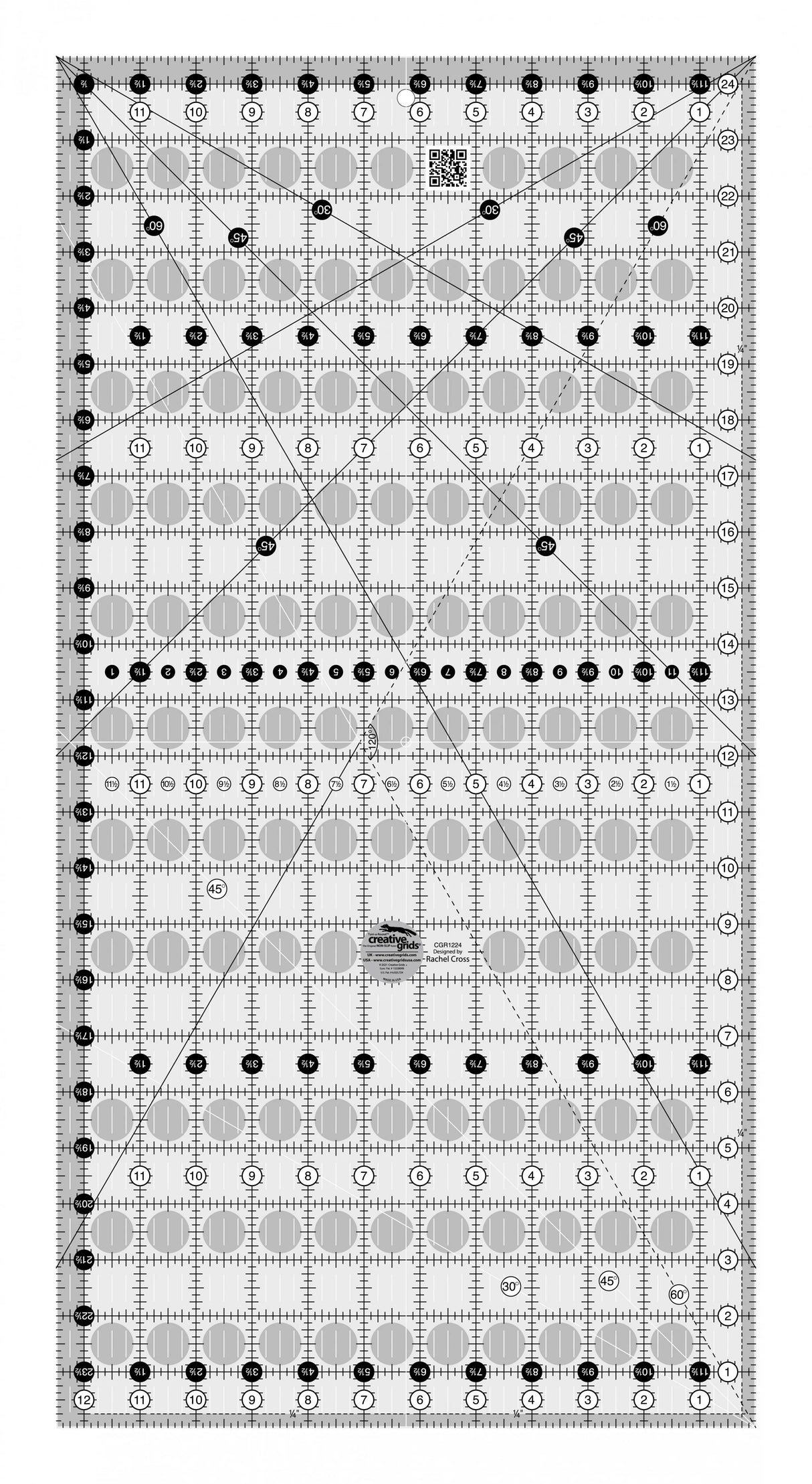 Quilt Ruler 12-1/2in x 24-1/2in
