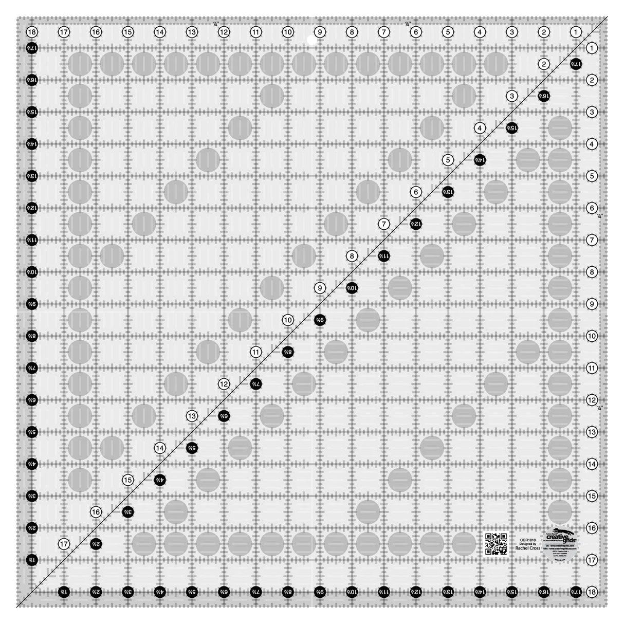 Quilt Ruler 18-1/2in Square
