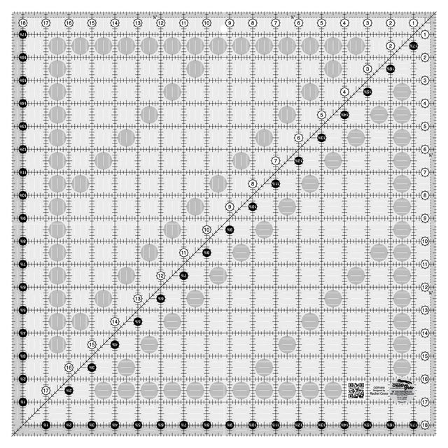 Quilt Ruler 18-1/2in Square