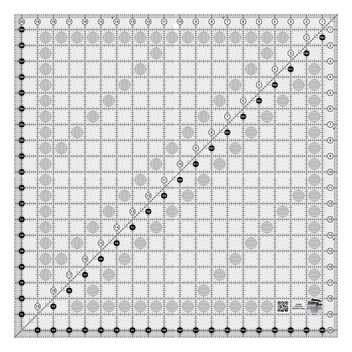 Quilt Ruler 20-1/2in Square