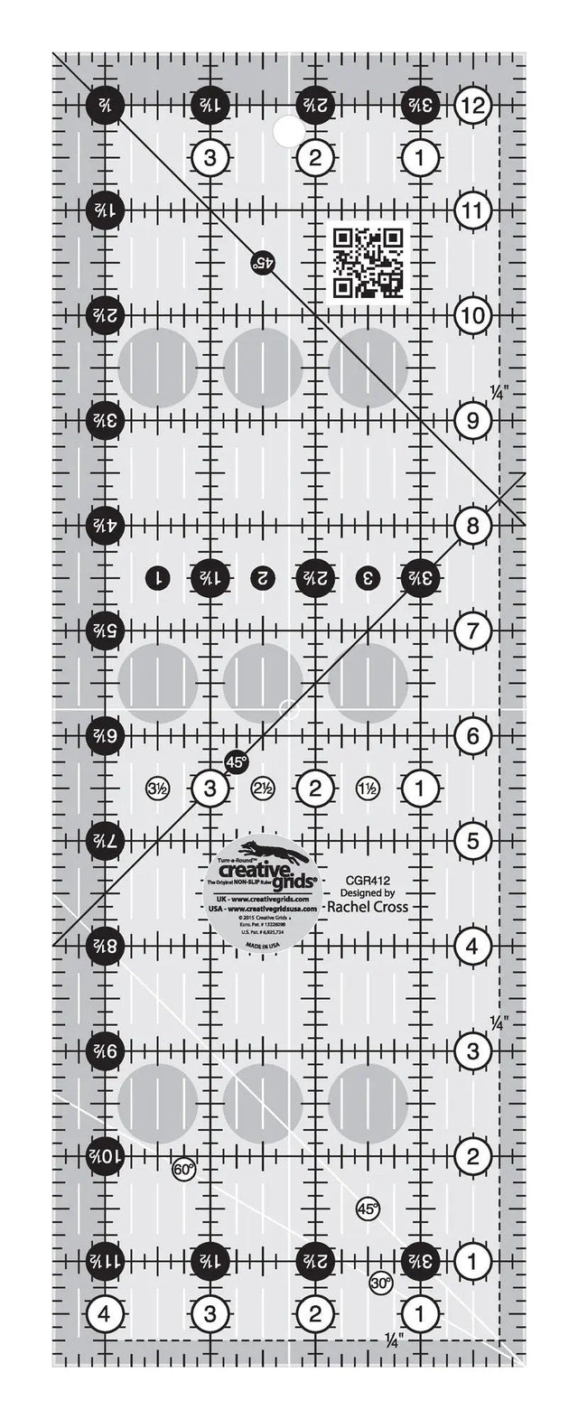 Quilt Ruler 4-1/2in x 12-1/2in