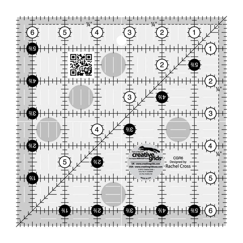 Quilt Ruler 6-1/2in Square