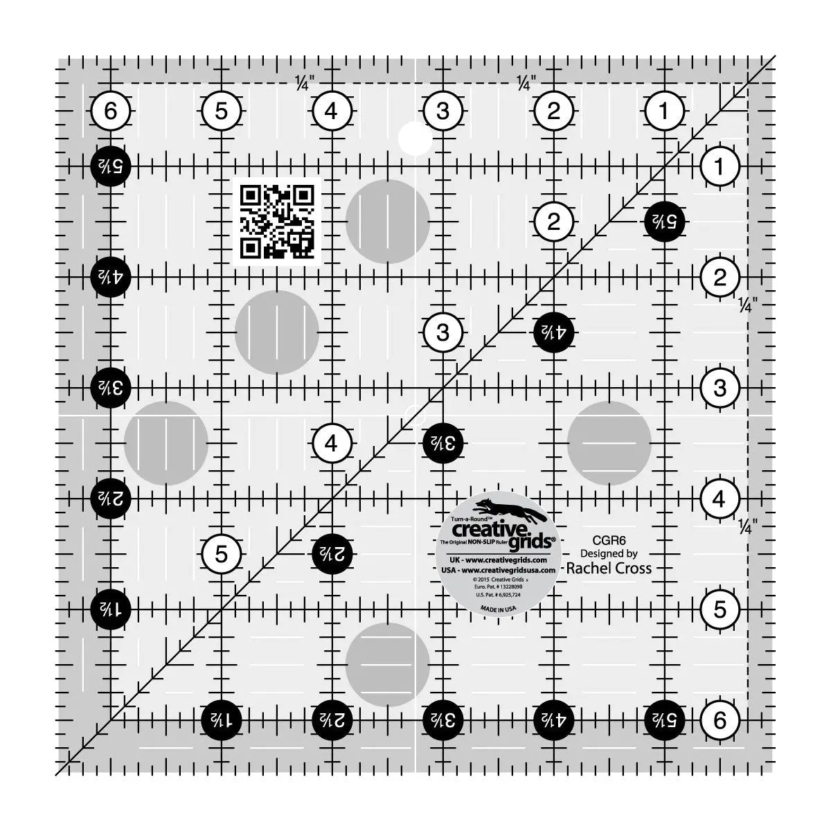 Quilt Ruler 6-1/2in Square