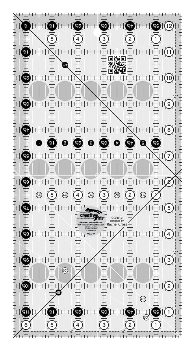 Quilt Ruler 6-1/2in x 12-1/2in Creative Grids