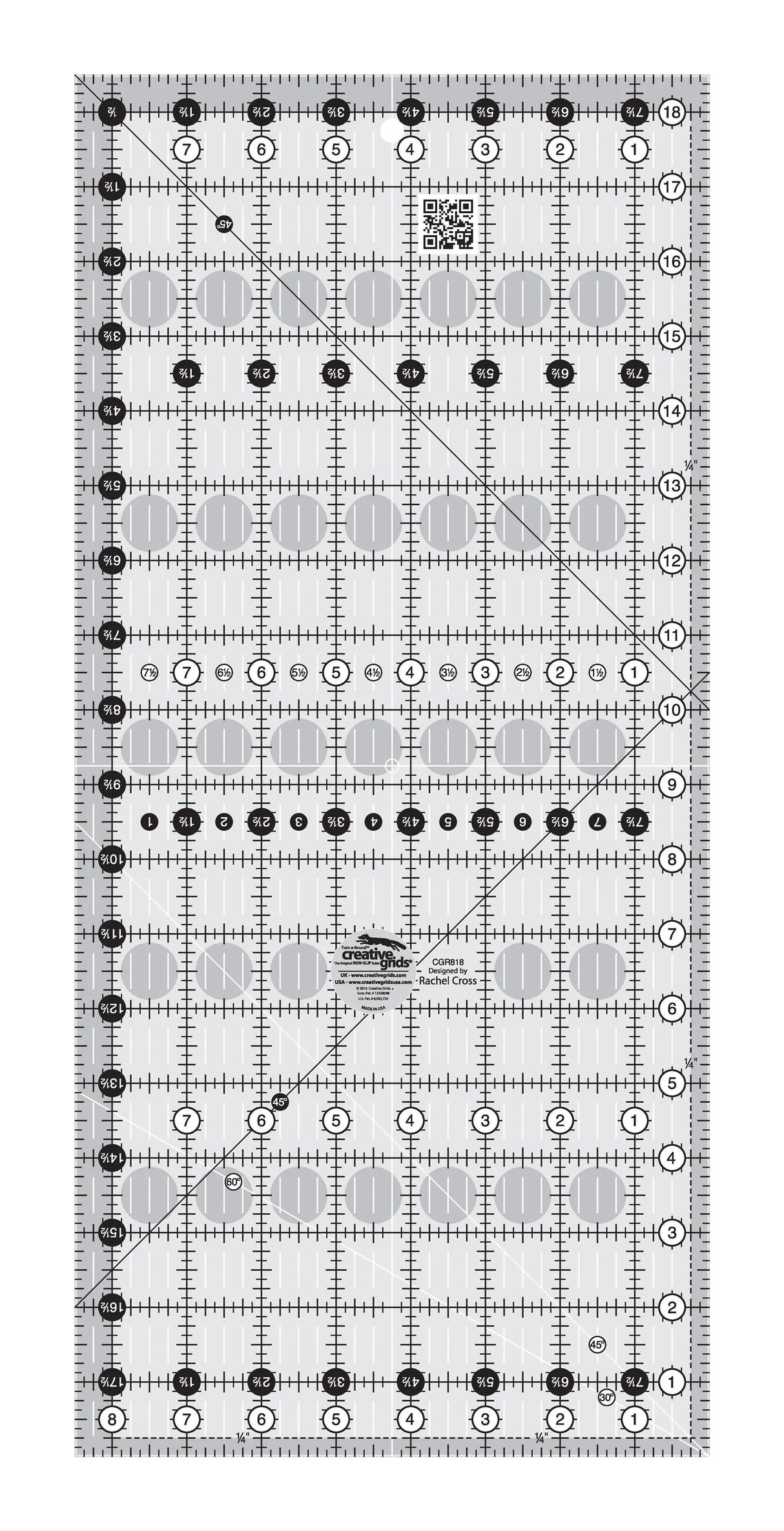 Quilt Ruler 8-1/2in x 18-1/2in Creative Grids