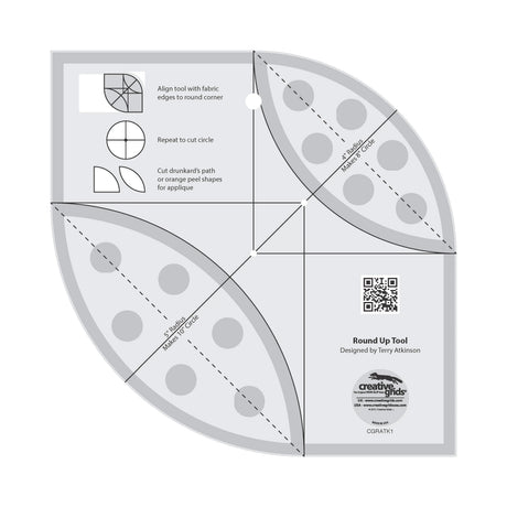 Quilting Ruler Round Up Tool 8in x 8in