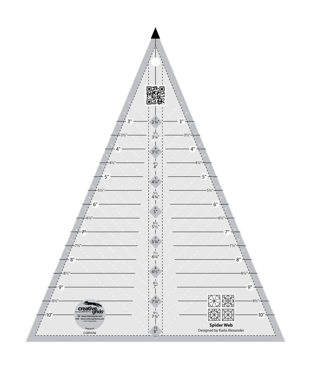 Quilt Ruler Spider Web 45 Degree