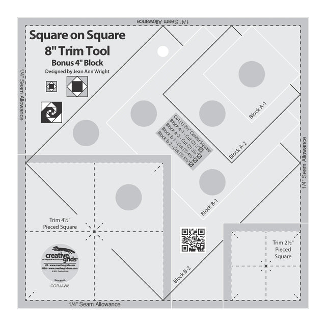 Quilting Ruler Square on Square Trim Tool