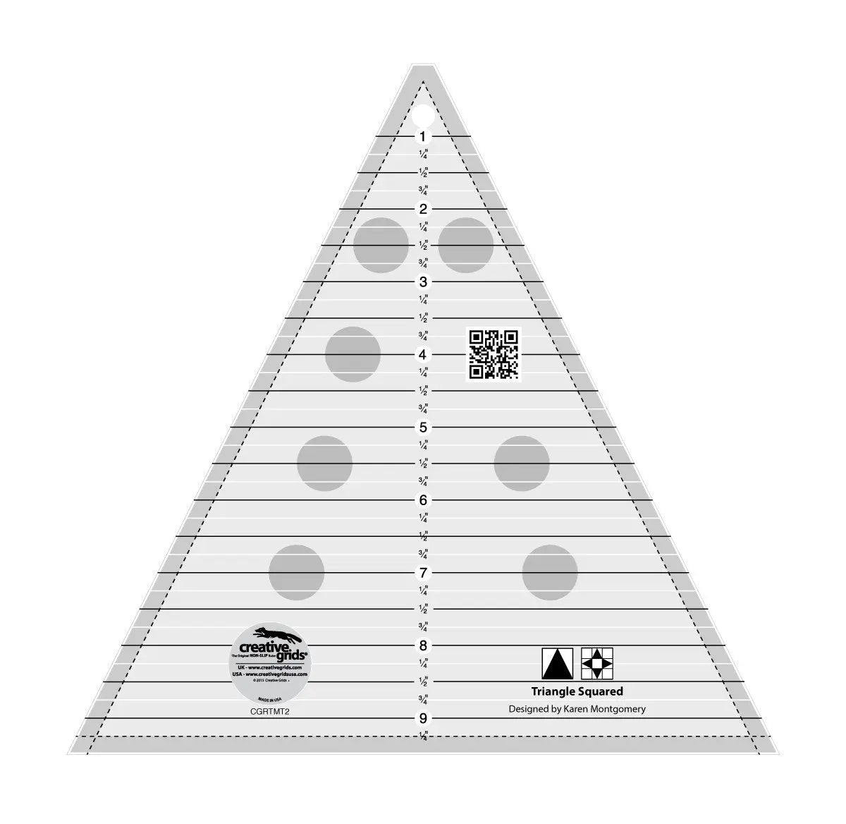 Quilt Ruler Triangle Squared 9-1/2in Creative Grids