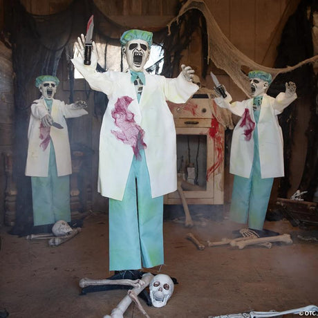 RADYAN Set of 3 Creepy Doctor Yard Stakes Halloween Decorations for Display shown in a clear product image