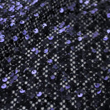 Crescendo Stretch Netting Sequin Nylon Spandex Fabric - Black, Ivory, Magenta, Pine, Navy, Chocolate, 56" Width (1 Yard)