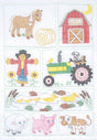 Cotton Poly Broadcloth Crib Quilt Top Barn