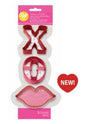 Wilton Cookie Cutter LIPS XO 3PC