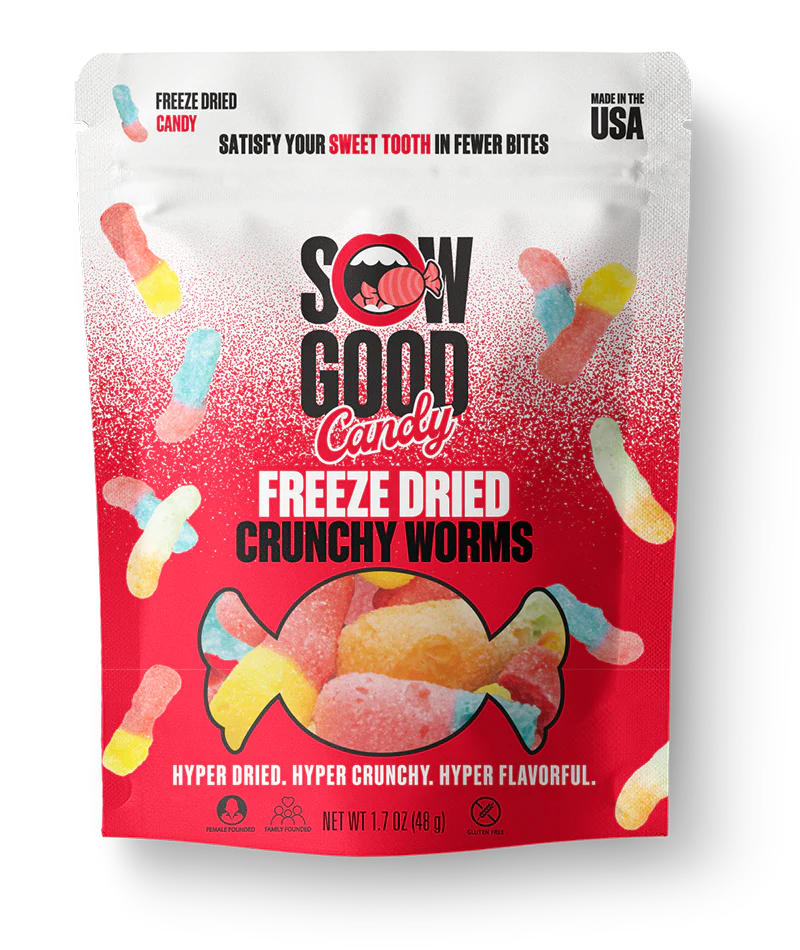 Sow Good Candy FREEZE DRIED Gummy Crunchy Worms