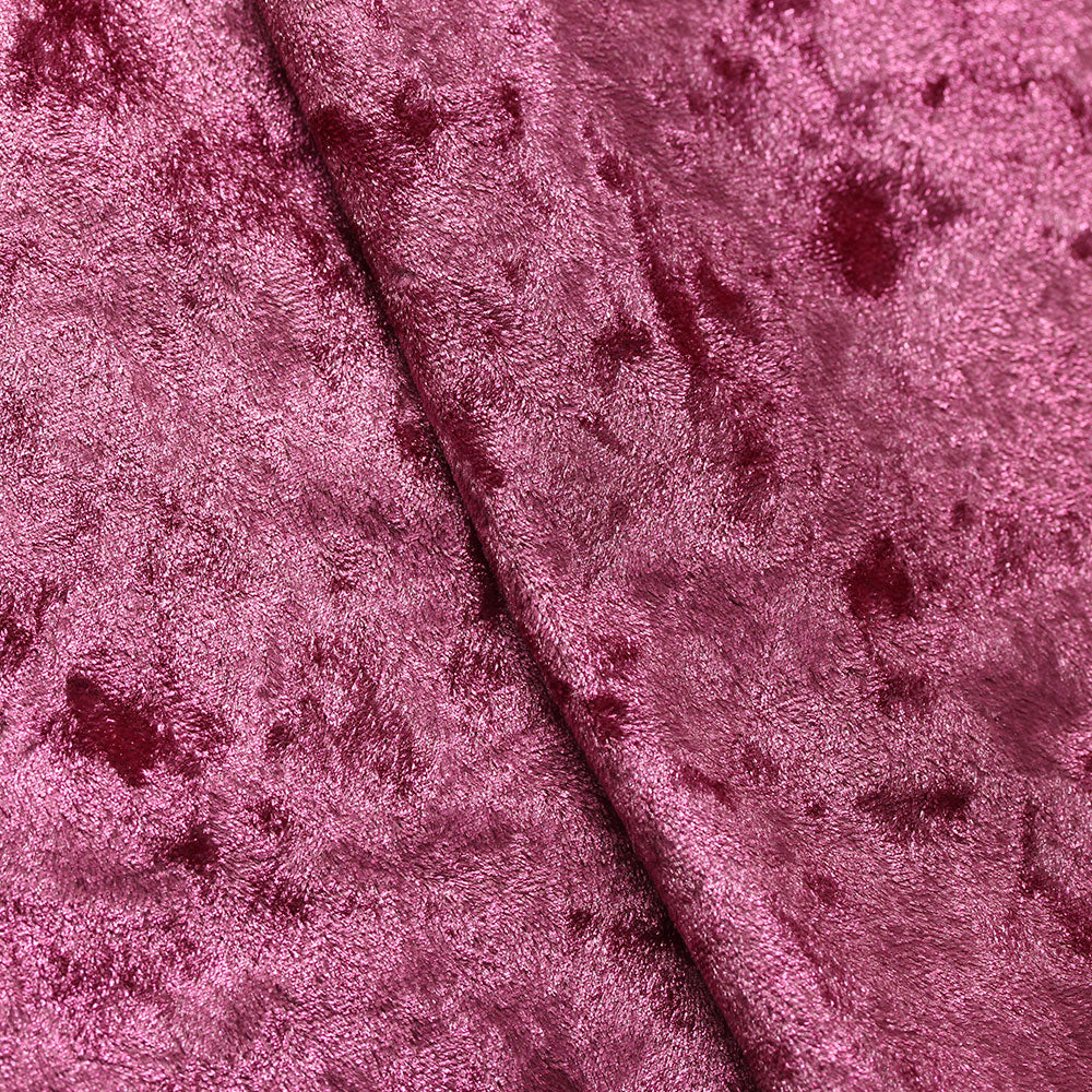 Crushed Velvet Polyester Spandex Fabric - Multiple Colors, Solid, 58/60" Width (1 Yard)