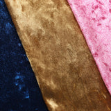 Crushed Velvet Polyester Spandex Fabric - Multiple Colors, Solid, 58/60" Width (1 Yard)