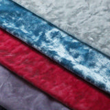 Crushed Velvet Polyester Spandex Fabric - Multiple Colors, Solid, 58/60" Width (1 Yard)