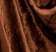 Crushed Panne Velour Polyester Fabric - Chocolate, 58/60" Width