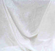 Crushed Panne Velour Polyester Fabric - White, 58/60" Width