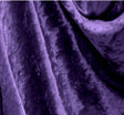 Crushed Panne Velour Polyester Fabric - Deep Purple, Crushed Finish, 58/60" Width