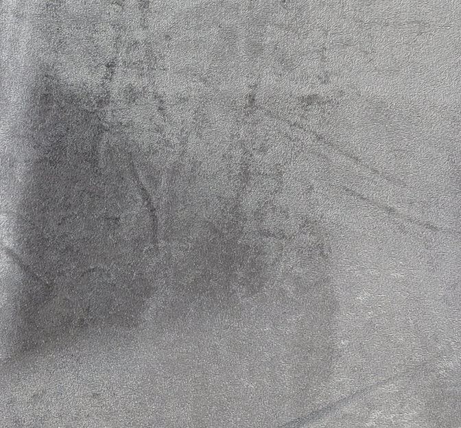 Crushed Panne Velour Polyester Fabric - Gray, 58/60" Width