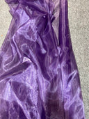 1 Yard Crinkle Barbie Organza Fabric Two Tone Sheer Polyester for Decor Events & Crafts Width 36 inches