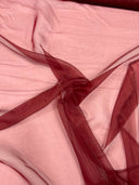 1 Yard Crinkle Barbie Organza Fabric Two Tone Sheer Polyester for Decor Events & Crafts Width 36 inches