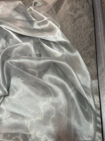 1 Yard Crinkle Barbie Organza Fabric Two Tone Sheer Polyester for Decor Events & Crafts