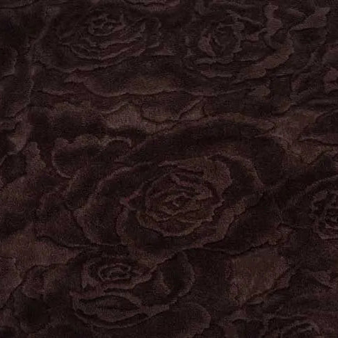 Cuddle 3 Extra Wide Rose Burnout Chocolate Fabric