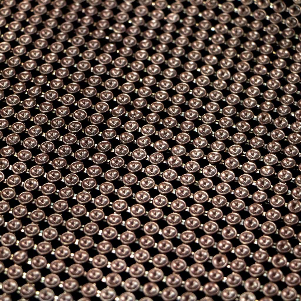Cupped Aluminum Scale Mesh Fabric - Silver, Matte Brown, Black, 21" X 62" (1 Piece)