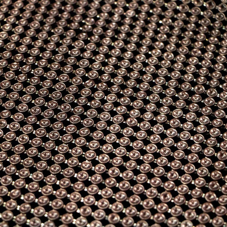 Cupped Aluminum Scale Mesh Aluminum Fabric - Silver, Matte Brown, Black, Chain Mail Pattern, 21" X 62" (1 Piece)