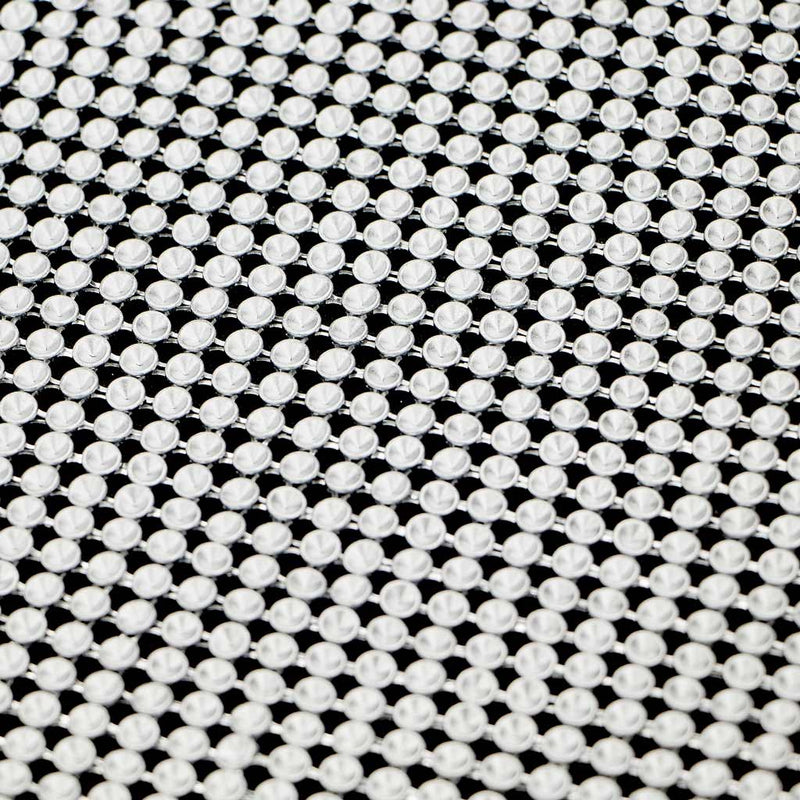 Cupped Aluminum Scale Mesh Aluminum Fabric - Silver, Matte Brown, Black, Chain Mail Pattern, 21" X 62" (1 Piece)