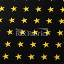 Costume Star Nylon Spandex Fabric - Black Night Star Print, 58/60" Width (1 Yard)