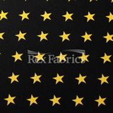 Costume Star Nylon Spandex Fabric - Black Night Star Print, 58/60" Width (1 Yard)