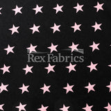 Costume Star Nylon Spandex Fabric - Black Night Star Print, 58/60" Width (1 Yard)