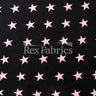 Costume Star Nylon Spandex Fabric - Black Night Star Print, 58/60" Width (1 Yard)