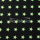 Costume Star Nylon Spandex Fabric - Black Night Star Print, 58/60" Width (1 Yard)