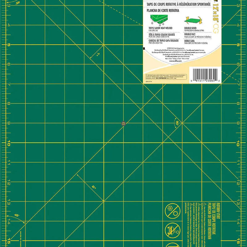 Cutting Mat with Grid 12in x 18in