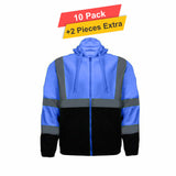 Tones Fullzip Reflective Fleece Hoodie - 10 Pack - 7.62oz/yd2  - 100% Polyester