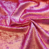 D Isis Foiled Stretch Velvet Fabric - Cobalt Blue, All-Over Foil, 56" Width (1 Yard)