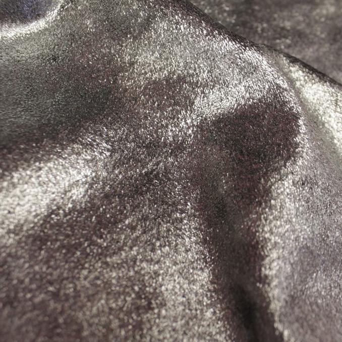 D Isis Foiled Stretch Velvet Fabric - Cobalt Blue, All-Over Foil, 56" Width (1 Yard)