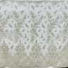 1 Yard Beaded Embroidered Lace Fabric on Polyester Net Mesh, 52" Wide