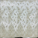 Beaded Lace Fabric on Polyester Net Mesh