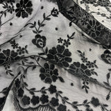 Embroidered Lace Mesh Turquoise Silver