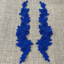 Beaded Corded Floral Lace Applique