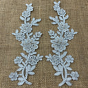 Beaded Floral Lace Applique